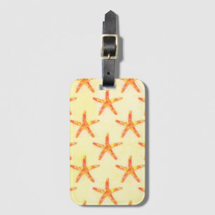 Étiquette À Bagage Motif d'aquarelle Starfish