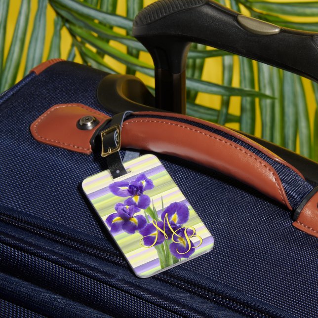 Étiquette À Bagage Motif d'art personnalisé Iris (Insitu Rectoal 1)