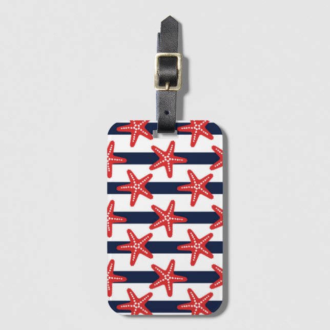 Étiquette À Bagage Motif de bannière étoilée (Devant Vertical)