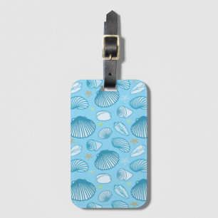 Étiquette À Bagage Motif de bleu d'océan