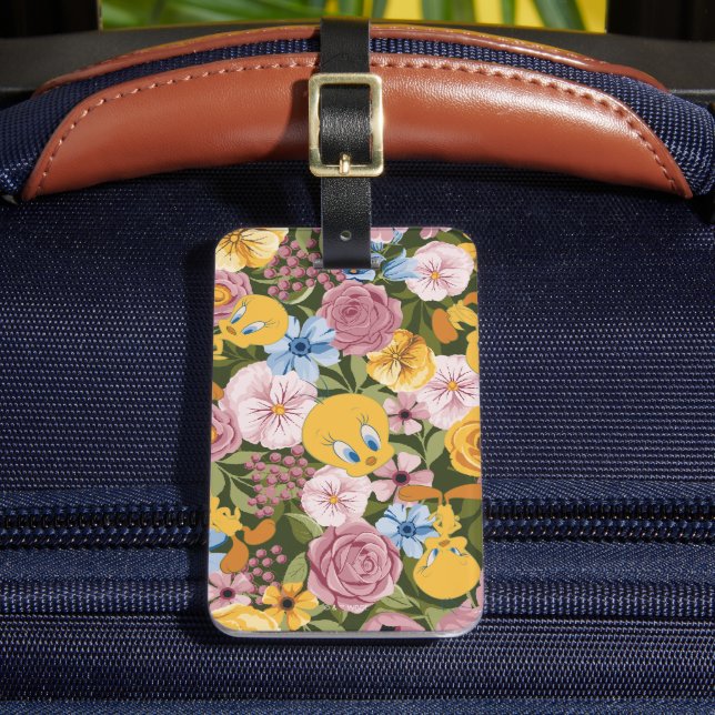 Étiquette À Bagage Motif de broderie florale TWEETY™ (Insitu Rectoal 2)