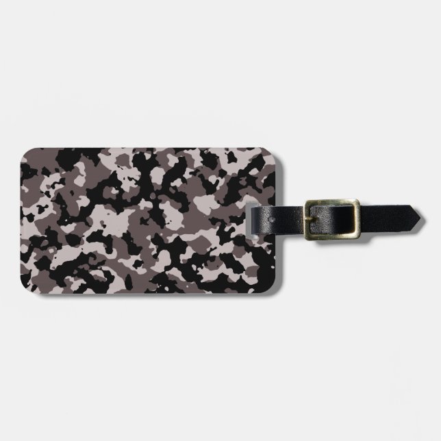 Étiquette À Bagage Motif de camouflage de brun de militaires (Devant horizontal)