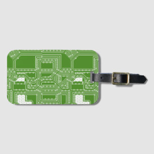 Étiquette À Bagage Motif de carte informatique