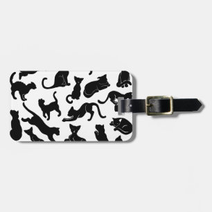 Étiquette À Bagage Motif de chat noir