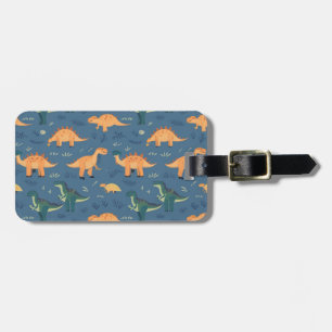 Étiquette À Bagage Motif de dinosaure préhistorique t rex