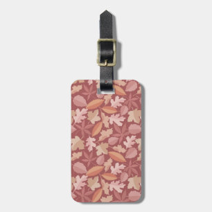 Étiquette À Bagage Motif de feuilles de Marsala