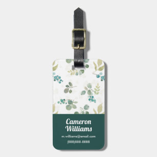Étiquette À Bagage Motif de floraison de plaisir