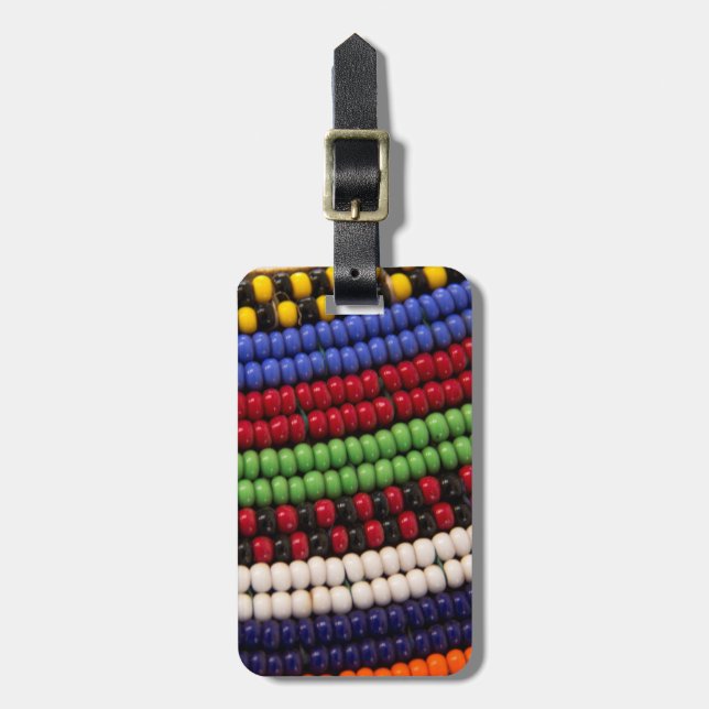 Étiquette À Bagage Motif de la bande de Massai (Devant Vertical)