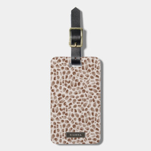 Étiquette À Bagage Motif de la peau animale sauvage de Giraffe