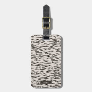 Étiquette À Bagage Motif de la peau animale sauvage du tigre