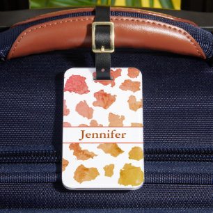 Étiquette À Bagage Motif de la peau de vache aquarelle