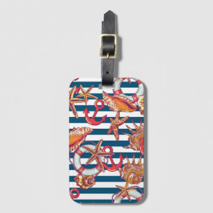 Étiquette À Bagage Motif De L'Amidon Et De La Grève