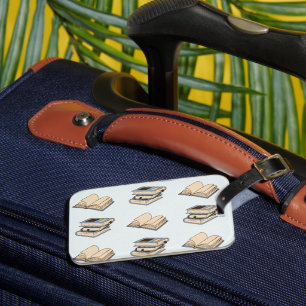 Étiquette À Bagage Motif de livres
