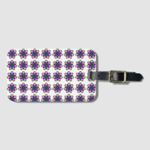 Étiquette À Bagage Motif de mandala floral