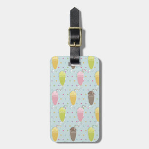 Étiquette À Bagage Motif de milkshake