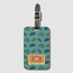 Étiquette À Bagage Motif de musique rétro - Mixbande personnalisée