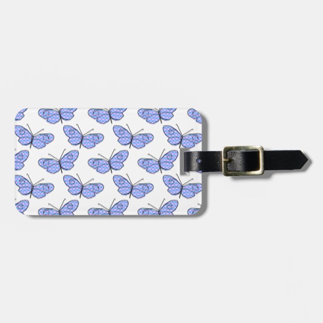 Étiquette À Bagage Motif de papillon cosmique (Devant horizontal)