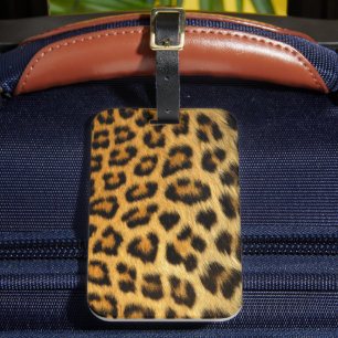 Étiquette À Bagage Motif de peau léopard