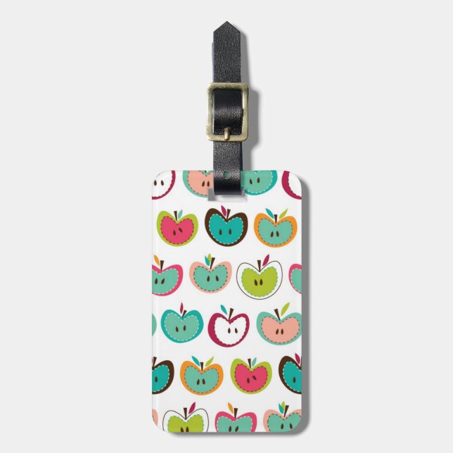 Étiquette À Bagage motif de pomme cuite (Devant Vertical)