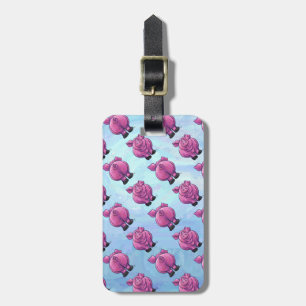 Étiquette À Bagage Motif de porc de têtes et de queues