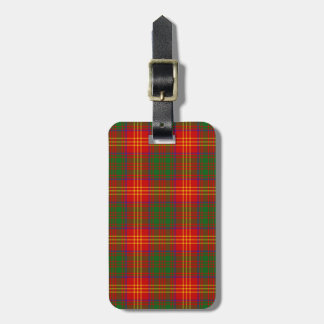 Étiquette À Bagage Motif de tartan de brûlures