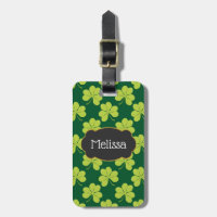 Motif de trèfle vert mignon avec cadre fantaisie