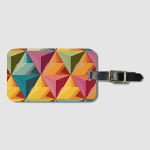 Étiquette À Bagage Motif de triangle géométrique gras 