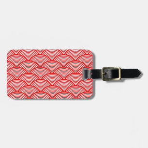 Étiquette À Bagage Motif de vague japonais