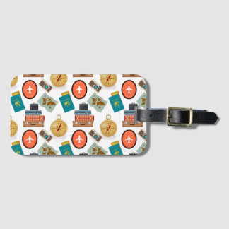 Étiquette À Bagage Motif de voyage de vacances rétroactif