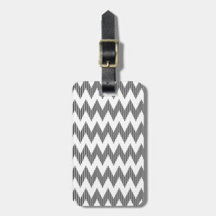 Étiquette À Bagage Motif de zigzag géométrique