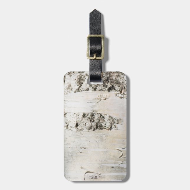 Étiquette À Bagage Motif d'écorce de bouleau (Devant Vertical)