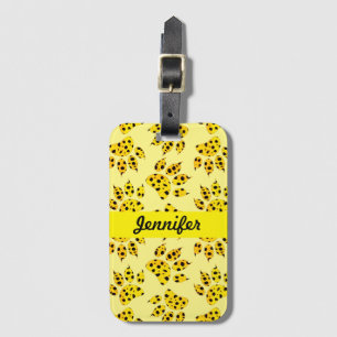 Étiquette À Bagage Motif d'empreinte de patte de léopard Ajouter un n