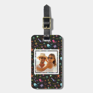 Étiquette À Bagage Motif des critères de bord photo personnalisés