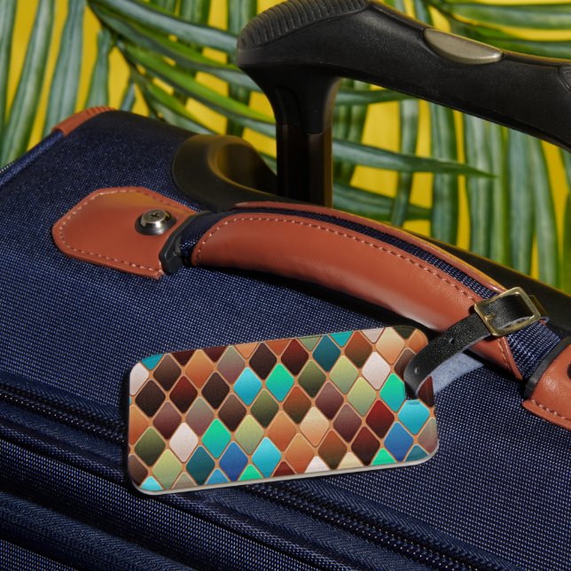 Étiquette À Bagage Motif Diamond coloré (Insitu Rectoal 3)