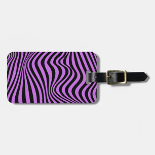 Étiquette À Bagage Motif d'illusion optique vague