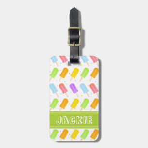 Étiquette À Bagage Motif d'image de couleur d'aquarelle assistée