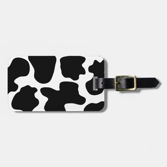 Étiquette À Bagage Motif d'impression de vache (Devant horizontal)