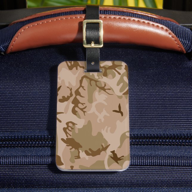 Étiquette À Bagage Motif du Camouflage du désert, Motif militaire, Ar (Insitu Rectoal 2)