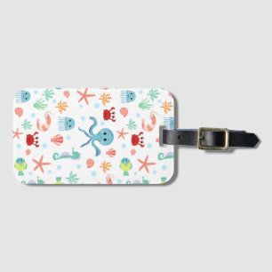 Étiquette À Bagage Motif du monde marin