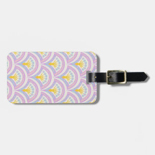 Étiquette À Bagage Motif en coquille de couleur pastel