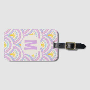 Étiquette À Bagage Motif en coquille de couleur pastel