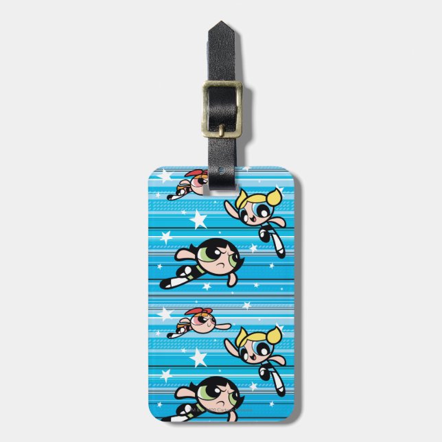 Étiquette À Bagage Motif étoilé des filles Powerpuff (Devant Vertical)