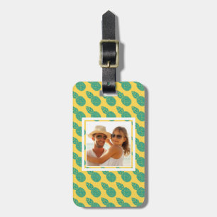 Étiquette À Bagage Motif fait sur commande d'ananas de photo