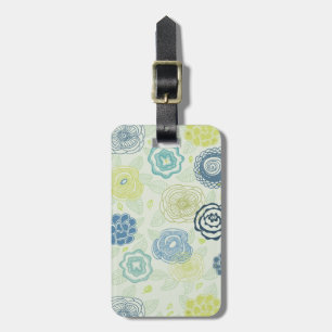 Étiquette À Bagage Motif floral élégant avec les fleurs mignonnes