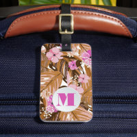Motif floral Plante tropicaux monogramme
