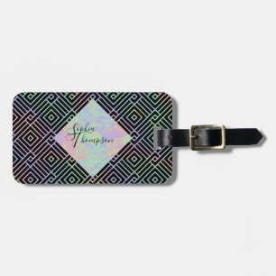 Étiquette À Bagage Motif Holographique Symétrique moderne - Balise de