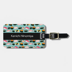 Étiquette À Bagage Motif illustré par amusement délicieux de sushi