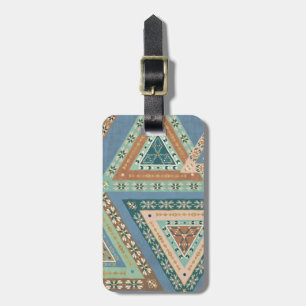 Étiquette À Bagage Motif indien tribal   bleu extérieur de Geo X