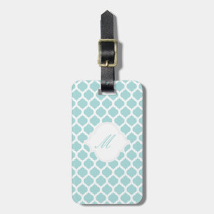 Étiquette À Bagage Motif marocain bleu avec des étiquettes de bagage