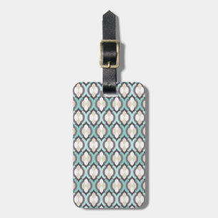 Étiquette À Bagage Motif marocain de turquoise